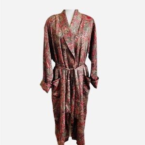 VTG. 90’s Victoria Secret Paisley Satin Midi Robe